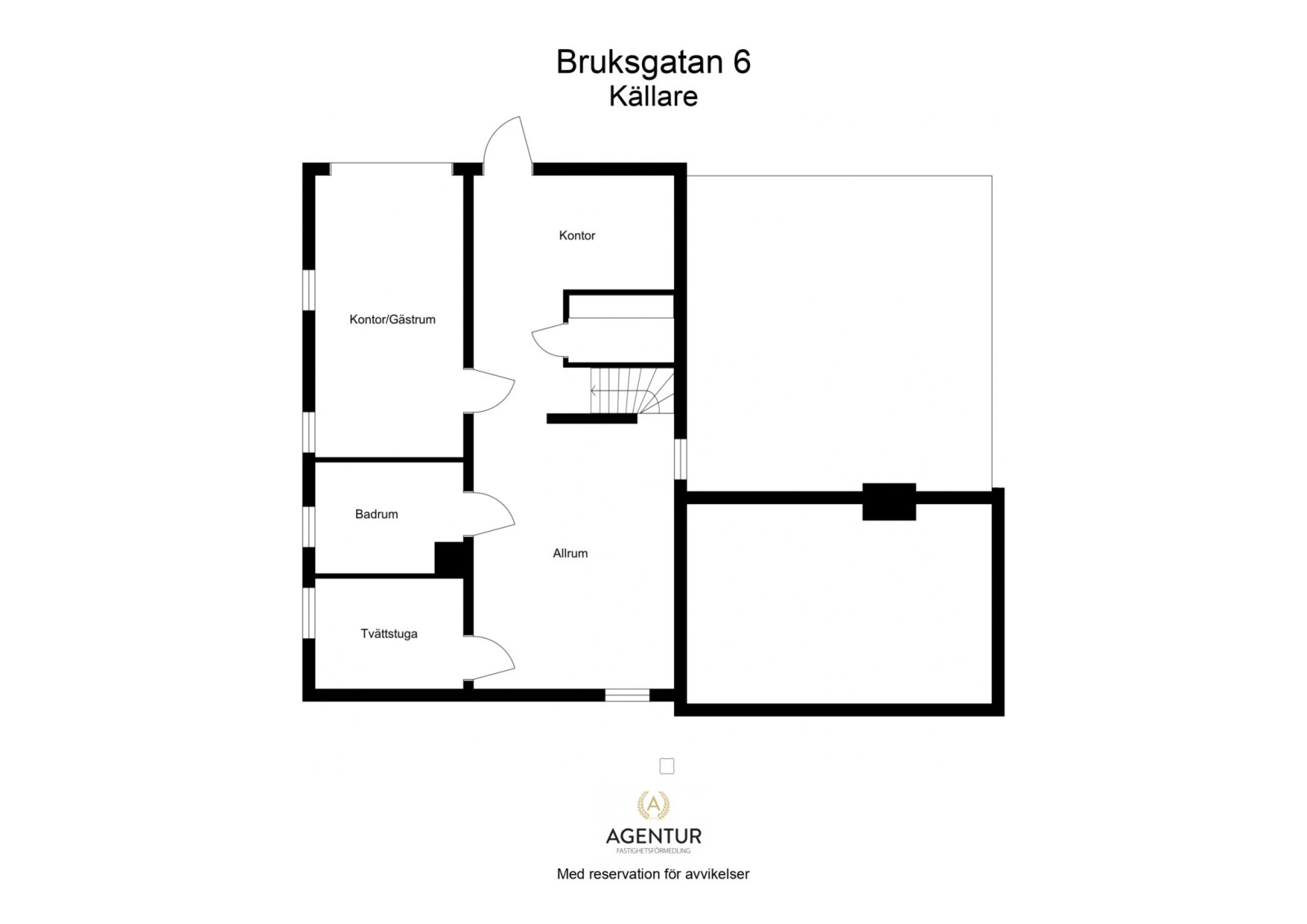 2D Floor Plan - Källare - Letterhead Bruksgatan 6