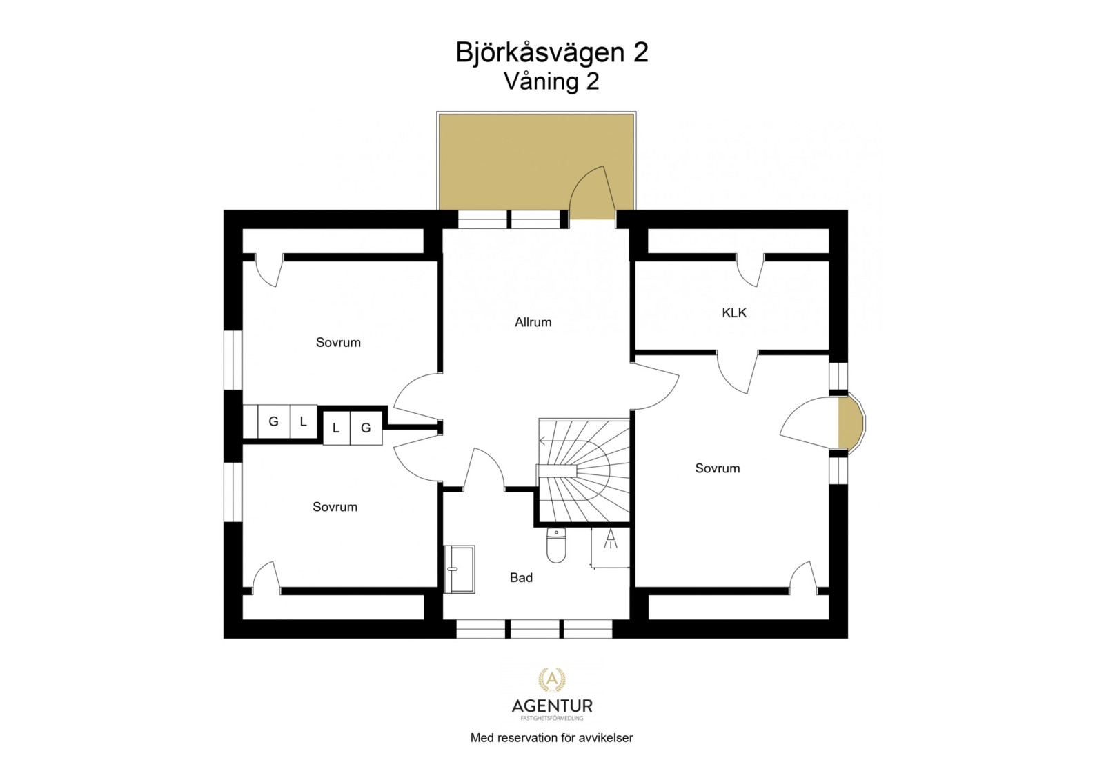 2D Floor Plan - Våning 2 - Letterhead Björkåsvägen 2