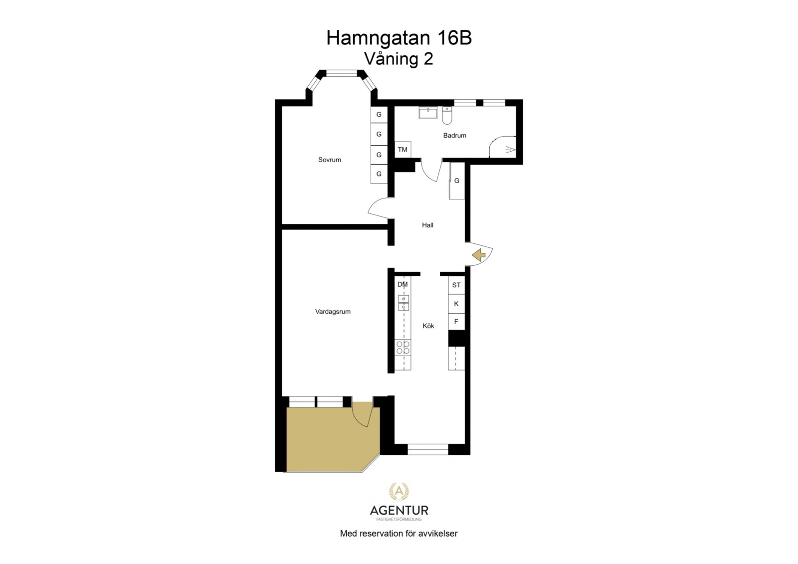 Planlösning Hamngatan 16B