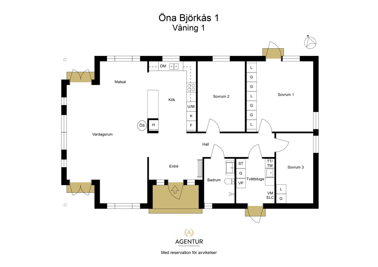 Planritning Öna Björkås 1