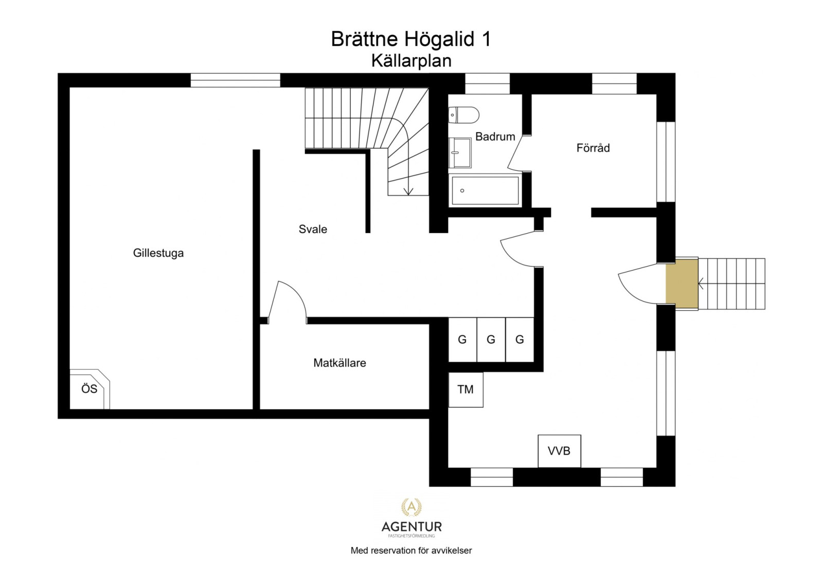 2D Floor Plan - Källarplan - Letterhead Brättne Högalid 1